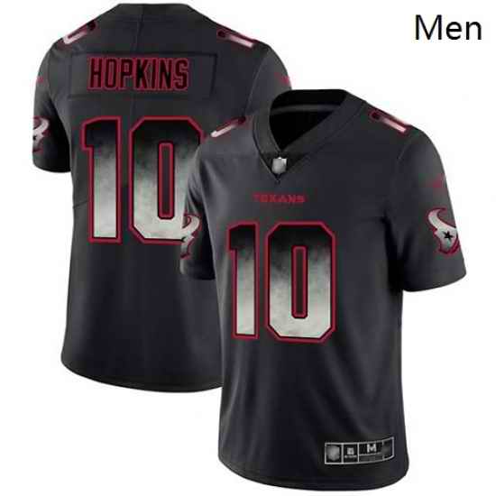 Texans 10 DeAndre Hopkins Black Men Stitched Football Vapor Untouchable Limited Smoke Fashion Jersey